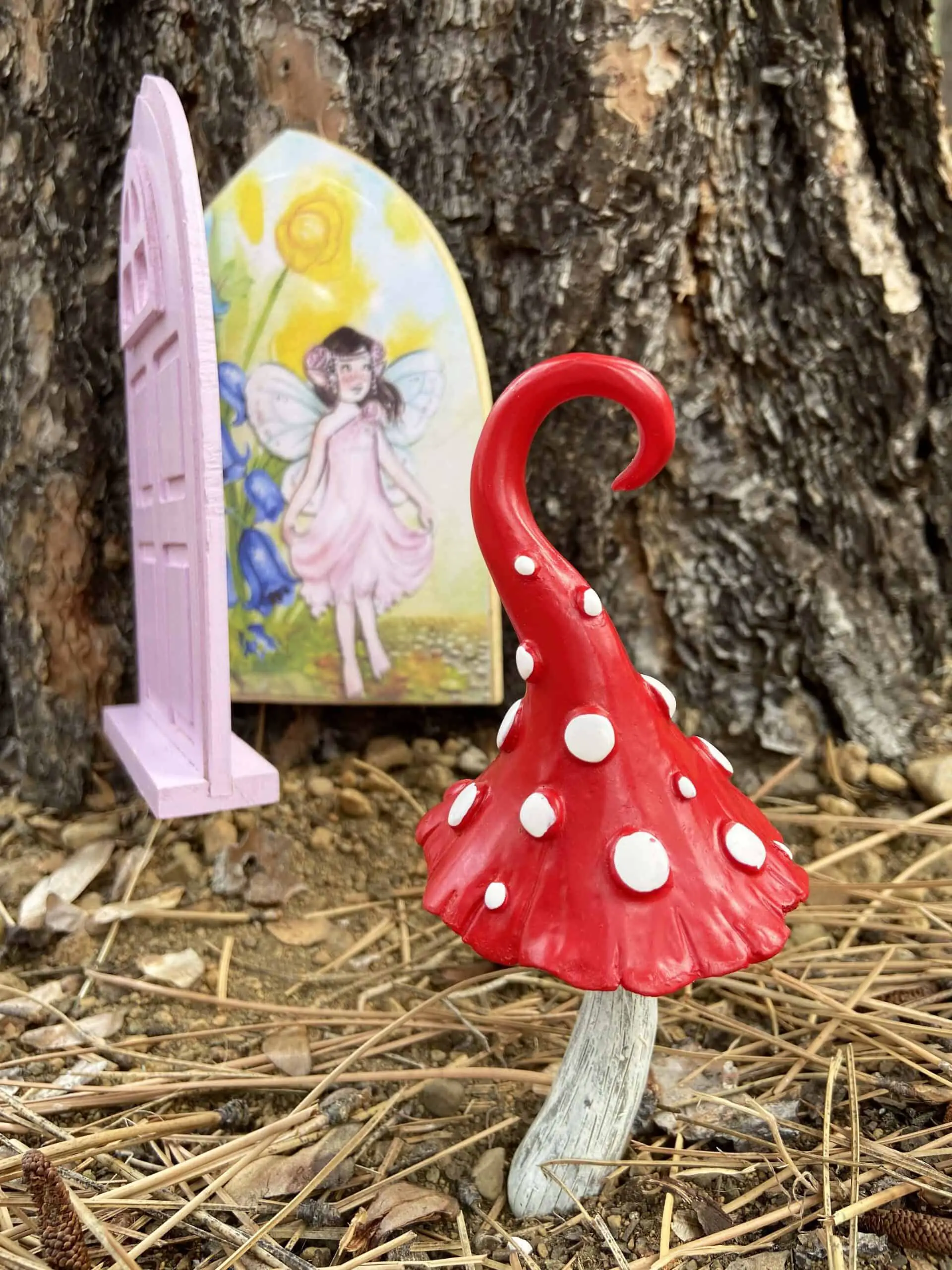 outdoor resin mushroom fairy decoration 