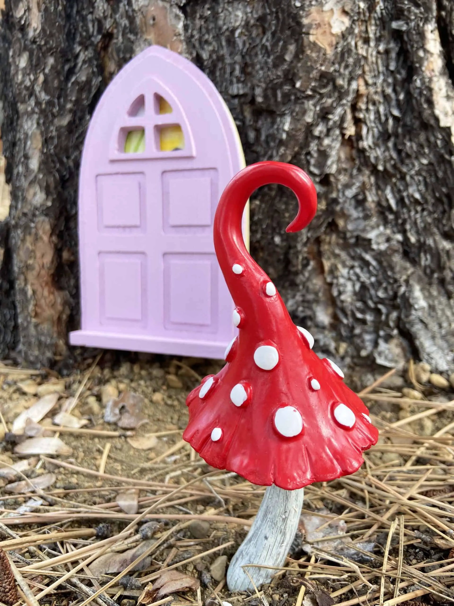 red resin outdoor mushroom decoration for fairy garden 