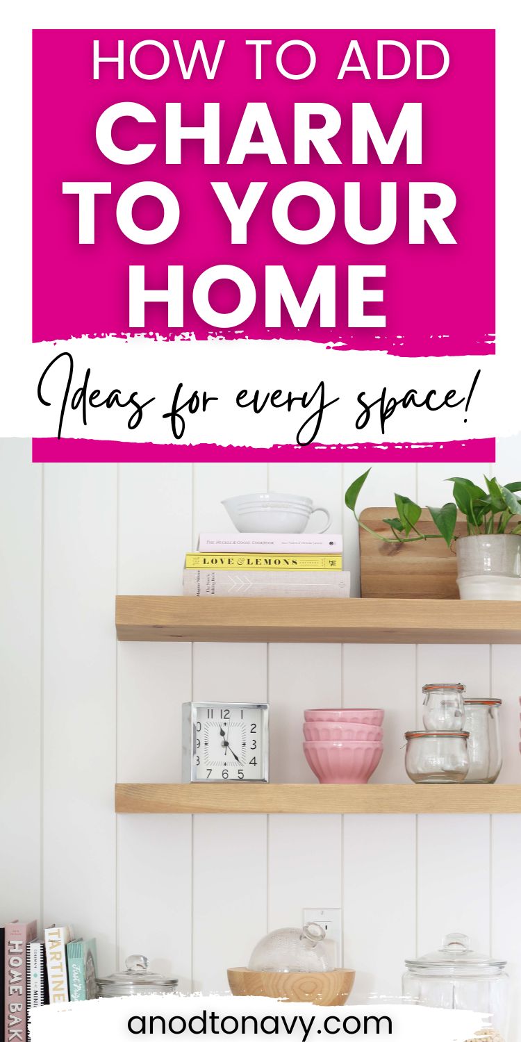 open floating shelves in white kitchen 